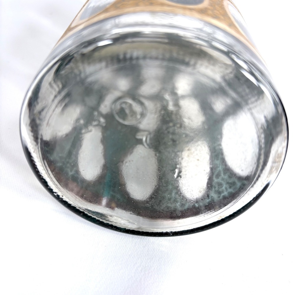 Vintage Culver Pisa Decanter 22-karat Gold Gold Crackle Oval Cutout Barware - Picture 6 of 8